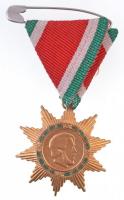 1957. A Magyar Szabadság Érdemrend bronz fokozata aranyozott Br kitüntetés mellszalagon T:2 Hungary 1957. Order of Merit of the Hungarian Freedom, Bronze Grade gilt Br decoration with ribbon C:2 NMK 485.