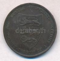 Jersey 1894. 1/24Sh Br "Viktória" T:2- hajlott lemez
Jersey 1894. 1/24 Shilling Br "...