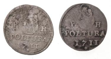 1711. Poltura Ag "I. József" (2x) (0,86g/0,78g) T:2-,3
Hungary 1711. Poltura Ag "Jos...