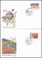 South Korea, Great Britain Jersey Year of the Rat and Buffalo 3 FDC Dél-Korea, Nagy-Britannia Jersey...