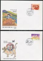 South Korea, United Kingdom Jersey Year of the Rat and Buffalo 3 FDC Dél-Korea, Nagy-Britannia Jerse...