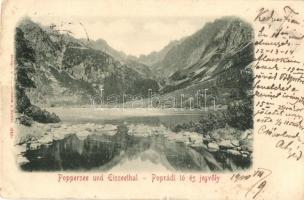 Tátra, Poprádi tó és jégvölgy / Poppersee und Eisseethal / lake, ice valley (kis szakadás / small tear)