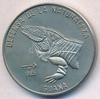 Kuba 1985. 1P Cu-Ni Kubai iguana T:1,1-  Cuba 1985. 1 Peso Cu-Ni Cuban rock iguana C:UNC,AU  Krause KM#126