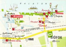 Siófok - 5 db modern városképes lap