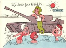 Siófok - 5 db modern városképes lap