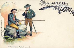 Schwäb Folklore Litho