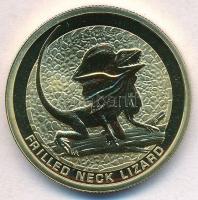 Ausztrália 2008. 1$ Al-Br Galléros gyík T:BU Australia 2008. 1 Dollar Al-Br Frilled Neck Lizard C:BU Krause KM#1170