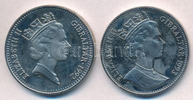 Gibraltár 1992. 2,8E Cu-Ni + 1993. 2,8E Cu-Ni "Csatorna-alagút" T:1-(PP)
Gibraltar 1992. ...
