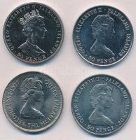 Falkland-szigetek 1977-1992. 50p Cu-Ni (4xklf) emlékkiadás T:1-,2
Falkland Islands 1977-1992. 50 Pe...