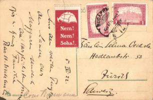 Hortobágy, Gulya. hátoldalon Nem! Nem! Soha! bélyeg (szakadás / tear)