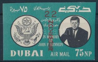 John F Kennedy imperforated stamp, John F Kennedy vágott bélyeg