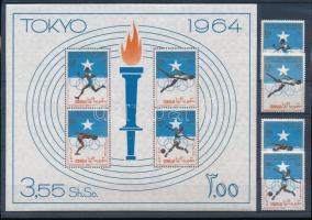 1964 Nyári Olimpia, Tokió sor Mi 60-63 + blokk Mi 1