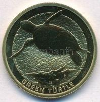 Ausztrália 2008. 1$ Al-Br Közönséges levesteknős T:BU Australia 2008. 1 Dollar Al-Br Green sea turtle C:BU Krause KM#1176