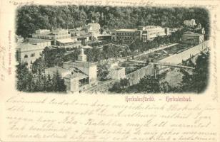 1899 Herkulesfürdő, Baile Herculane; látkép / general view, spa