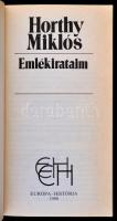 Horthy Miklós: Emlékirataim. Extra Hungariam. Bp., 1990, Európa-História. Kiadói papír kötésben