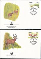 WWF: Bongo set 4 FDC WWF: Bongó  sor 4 db FDC-n