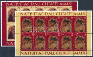 Karácsony, festmények kisívpár, Christmas, paintings mini sheet pair