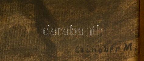 Czinóber Miklós (1899-1984): Férfi portré, pasztell, papír, jelzett, üvegezett fa keretben, 55×42 cm