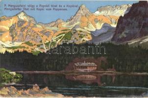 4 db régi felvidéki városképes lap (Trencsén, Tátra, Rimaszombat) / 4 pre-1945 Upper Hungarian town-...