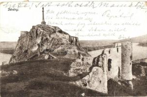 Dévény, Theben a. d. Donau, Devín; Várrom és Árpád-szobor / castle ruins, monument, statue (kis szakadás / small tear)