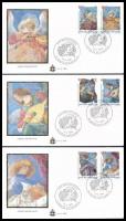 Zenélő angyalok sor 3 db FDC-n, Musical angels set 3 FDC