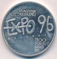 1993. 500Ft Ag "Expo 96 Budapest" T:1-,2(PP) Adamo EM131