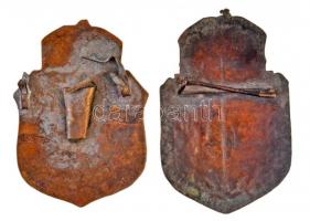 ~1920-1930. "Kassai M. Kir. Áll. Hunfalvy János Gimnázium" zománcozott jelvény (34x54mm) +...