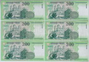 1998-2007. 200Ft (6x) mind különböző évszám illetve sorozatjellel T:III