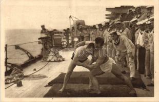 Wrestling on the ship