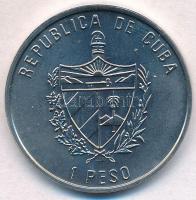 Kuba 2001. 1P Cu-Ni "Avellaneda pillangó" egyik oldalon festett multicolor érme T:1-
Cuba...