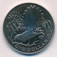 Új-Zéland 1980. 1$ Cu-Ni Örvös legyezőfarok T:1- New Zealand 1980. 1 Dollar Cu-Ni Fantail bird C:AU Krause KM#49