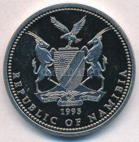 Namíbia 1995. 1$ Cu-Ni "Nyársas antilop" egyik oldal festett multicolor T:1 ujjlenyomat
N...
