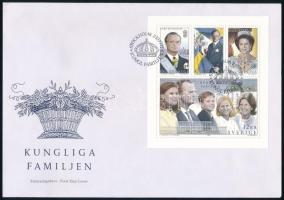 Királyi család bélyegfüzetlap FDC-n, Royal Family stamp booklet sheet on FDC