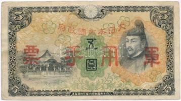 Kína / Japán megszállás 1938-1944. 5Y T:III- China / Japanese occupation 1938-1944. 5 Yen C:VG