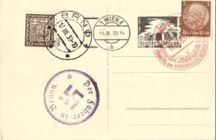 1939 Der Führer in Brünn. Führers und Reichskanzlers Besuch / Adolf Hitler in Brno. German Nazi prop...