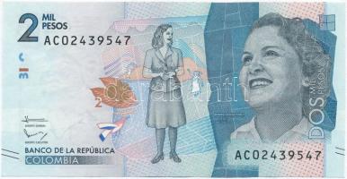 Kolumbia 2015. 2000P T:III szép papír Colombia 2015. 2000 Pesos C:F nice paper