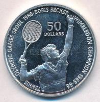 Niue 1987. 50$ Ag "1988 Olimpia - Boris Becker" T:PP Niue 1987. 50 Dollars Ag "1988 Olympics - Boris Becker" C:PP Krause KM#2