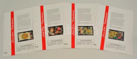 Coca Cola telefonkártyák 4 db használatlan telefonkártya előnyomott albumlapokon.