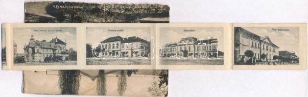 Makó, megyeháza, Magyar Divatcsarnok reklám a hátoldalon. leporellolap (vágott / cut)