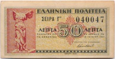 Görögország 1941. 50l T:III Greece 1941. 50 Lepta C:F Krause 316