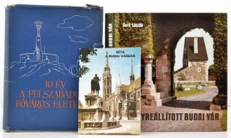 Vegyes könyvtétel, 5 db: 
Gerő László: A helyreállított budai vár. Bp.,1980, Műszaki. Kiadói egészv...
