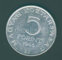 1948. 5Ft Ag "Petőfi" T:2