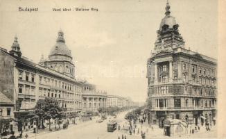 Budapest VI. Váci körút és Andrássy út, villamos, földalatti megállóhely, üzletek (EK)