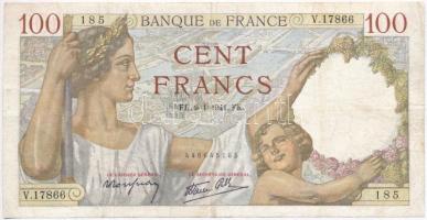 Franciaország 1941. 100Fr T:III France 1941. 100 Francs C:F Krause 94