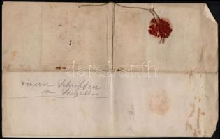 1877 Közjegyzői okirat 1 ft okmánybélyeggel, hiányos viaszpecséttel