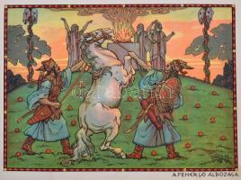 Magyar hun mondák Helbing Ferenc képeivel. Bp.,én., Rigler József Ede Papírneműgyár R.-T. kiadása és...