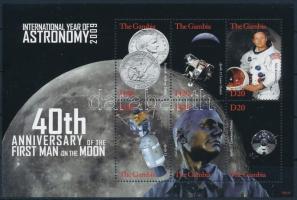 First man on the moon mini sheet, 40 éve járt az első ember a Holdon kisív
