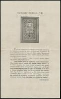 1927 A Nemzeti Ereklye felavatásával és a Nemzeti ereklye Országos Felavató Bizottságával kapcsolatos iratok, nyomtatványok, 5 db