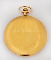 Longines duplafedelű 14K arany zsebóra, szép, működő állapotban, A tok súlya 42g, a zsebóra összesen...