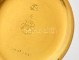 Longines duplafedelű 14K arany zsebóra, szép, működő állapotban, A tok súlya 42g, a zsebóra összesen...